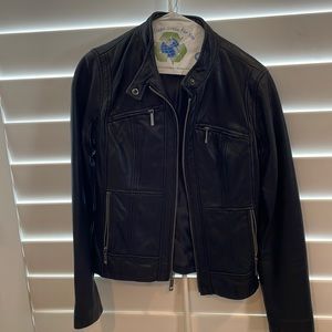 Michael Kors black leather jacket